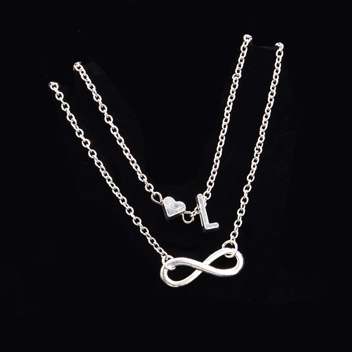 Wholesale love 26 letter alloy anklet JDC-AS-ZW007