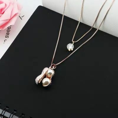 Wholesale pendant jewelry necklace gold long sweater chain accessories JDC-NE-tengZ001