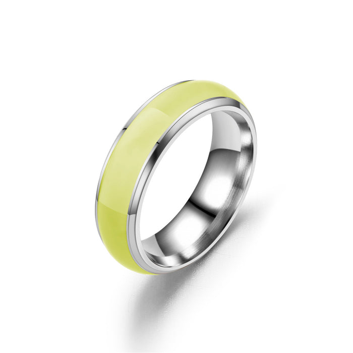 Wholesale Luminous Fluorescent Stainless Steel Rings JDC-RS-ZhanL002