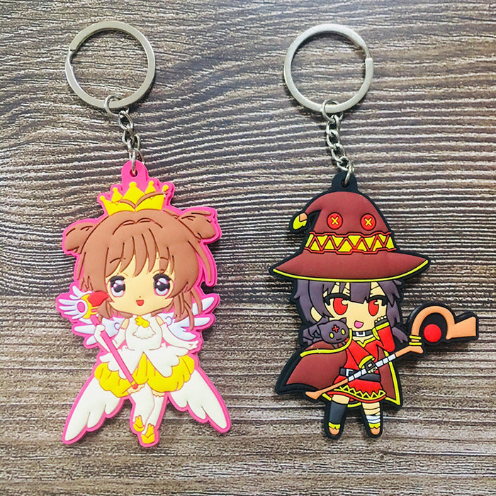 Wholesale Keychains For Backpacks bear cartoon anime key pendant PVC key pendant (M) MOQ≥2 JDC-KC-HLa001