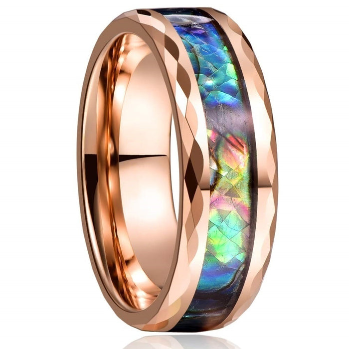 Wholesale Inlaid Shell Titanium Steel Men's Ring JDC-RS-BSheng002