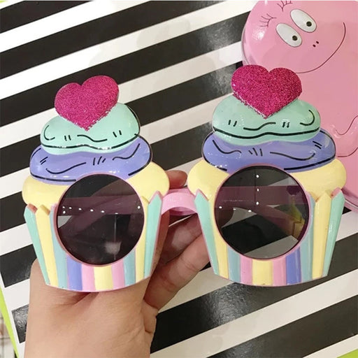 Jewelry WholesaleWholesale funny cream paper cup love birthday cake prom glasses JDC-SG-MingK011 Sun Glasses 明可 %variant_option1% %variant_option2% %variant_option3%  Factory Price JoyasDeChina Joyas De China