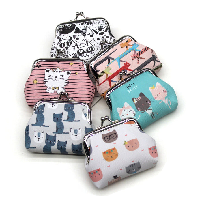 Wholesale kitten printed coin purse cartoon student wallet JDC-WT-QWang005