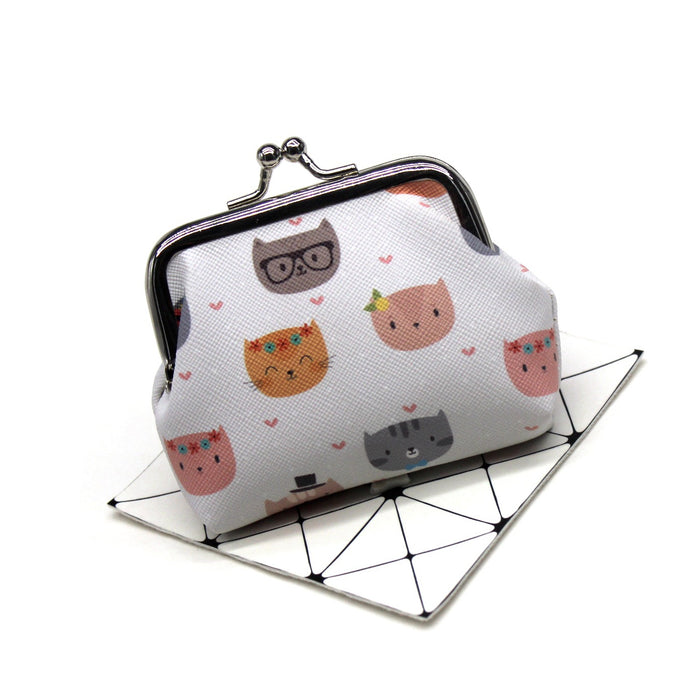 Wholesale kitten printed coin purse cartoon student wallet JDC-WT-QWang005