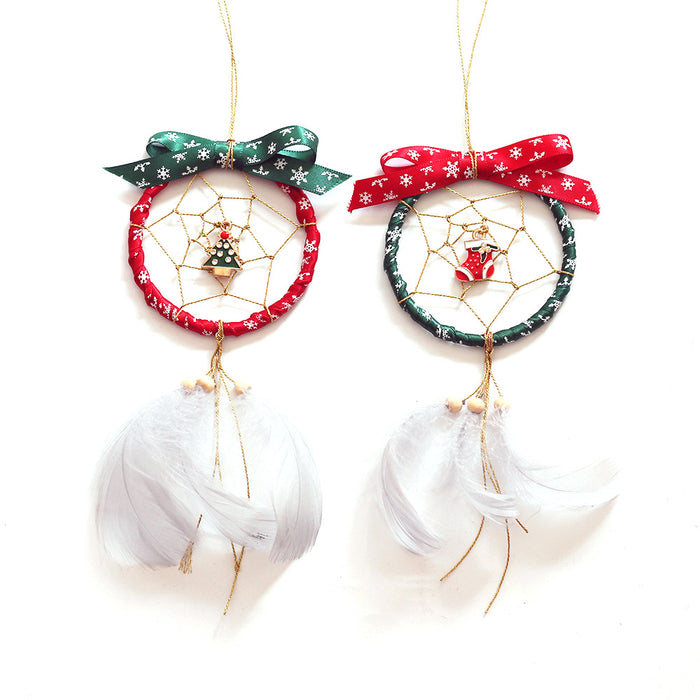 Wholesale DIY Non Woven Christmas Dream Catcher DIY Material Package MOQ≥5 JDC-DIY-YSZ001