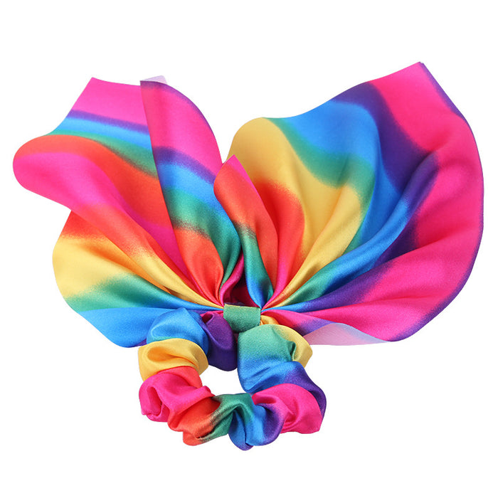 Jewelry WholesaleWholesale Tassel Knot Fabric Streamer Hairband Rainbow Rabbit Ear Headband JDC-HS-OM002 Hair Scrunchies 欧魅 %variant_option1% %variant_option2% %variant_option3%  Factory Price JoyasDeChina Joyas De China