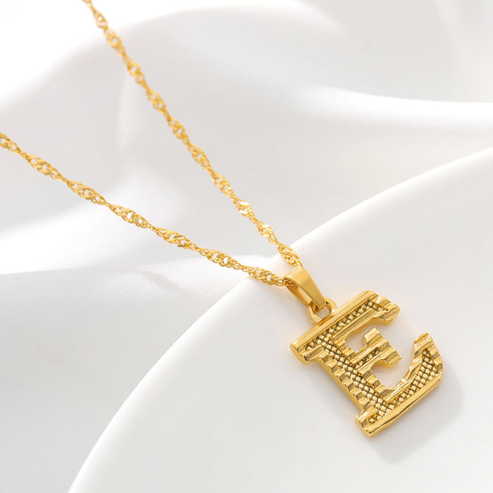 Jewelry WholesaleWholesale 26 English letters gold-plated 18K vacuum electroplating Necklace JDC-NE-MJ003 Necklaces 萌葭 %variant_option1% %variant_option2% %variant_option3%  Factory Price JoyasDeChina Joyas De China