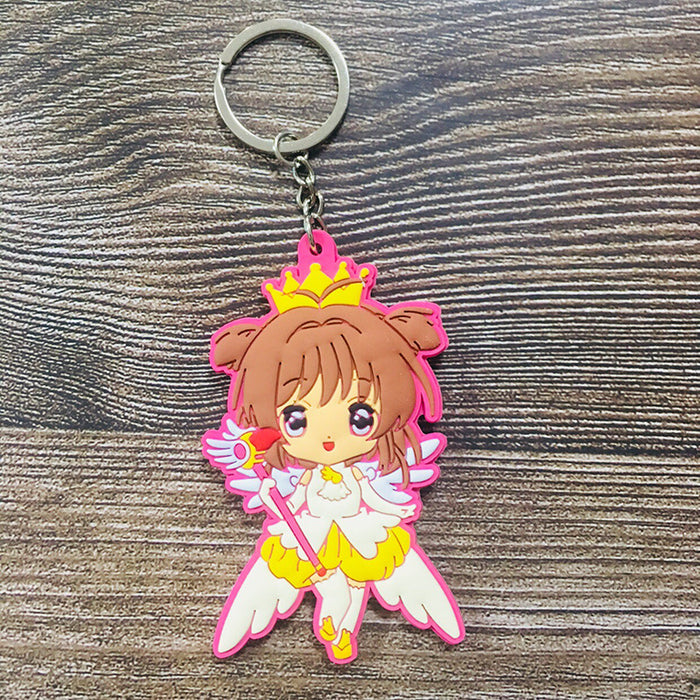 Wholesale Keychains For Backpacks bear cartoon anime key pendant PVC key pendant (M) MOQ≥2 JDC-KC-HLa001