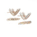 Jewelry WholesaleWholesale V-shaped alloy crystal leaf hairpin JDC-HC-JE004 Hair Clips 璟恩 %variant_option1% %variant_option2% %variant_option3%  Factory Price JoyasDeChina Joyas De China