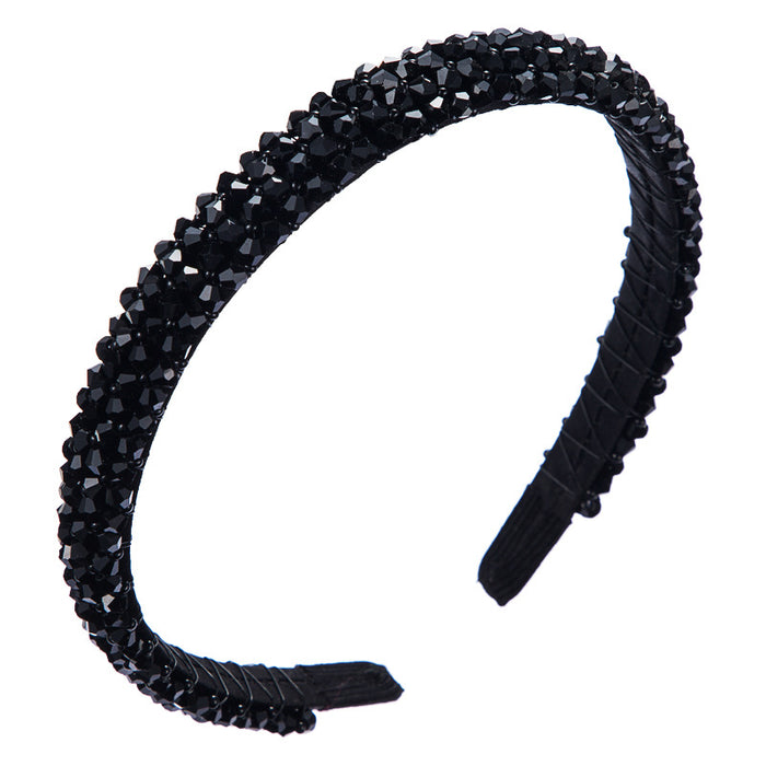 Jewelry WholesaleWholesale Fishing Line Beaded Fine Edge Fabric Inlaid Crystal Headband JDC-HD-hemin013 Headband 和鸣 %variant_option1% %variant_option2% %variant_option3%  Factory Price JoyasDeChina Joyas De China