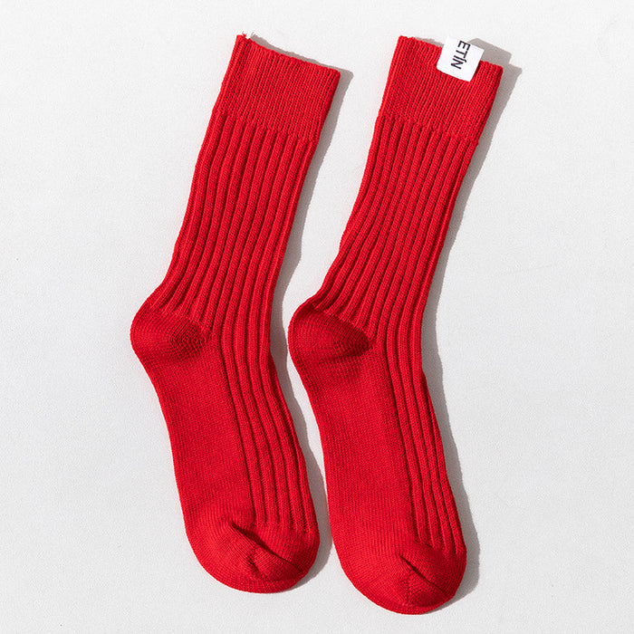 Jewelry WholesaleWholesale medium and high cotton socks trend vertical striped line socks JDC-SK-ShuM003 Sock 舒棉 %variant_option1% %variant_option2% %variant_option3%  Factory Price JoyasDeChina Joyas De China