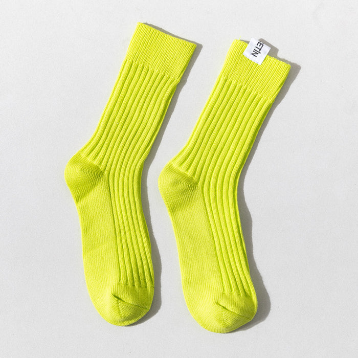 Jewelry WholesaleWholesale medium and high cotton socks trend vertical striped line socks JDC-SK-ShuM003 Sock 舒棉 %variant_option1% %variant_option2% %variant_option3%  Factory Price JoyasDeChina Joyas De China