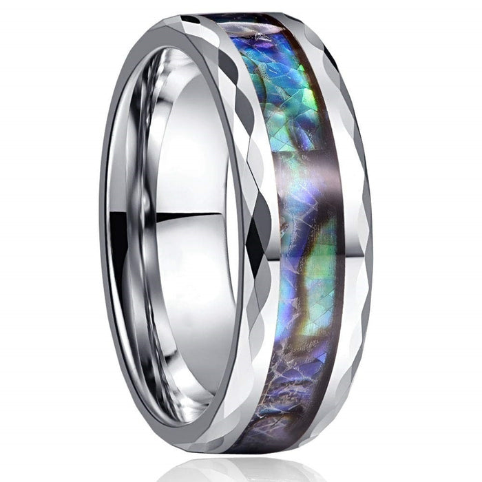 Wholesale Inlaid Shell Titanium Steel Men's Ring JDC-RS-BSheng002