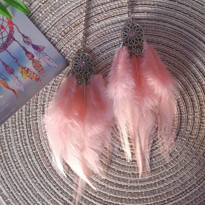 Wholesale Double Feather Dreamcatcher Car Pendant JDC-DC-ZZe002