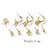 Jewelry WholesaleWholesale Gold Plated Cross Crystal Stud Earrings Set MOQ≥3 JDS-ES-GSYS006 Earrings 伊尚 %variant_option1% %variant_option2% %variant_option3%  Factory Price JoyasDeChina Joyas De China