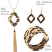 Jewelry WholesaleWholesale leopard print bracelet magnet clasp necklace set JDC-NE-HH002 Necklaces 汇浩 %variant_option1% %variant_option2% %variant_option3%  Factory Price JoyasDeChina Joyas De China