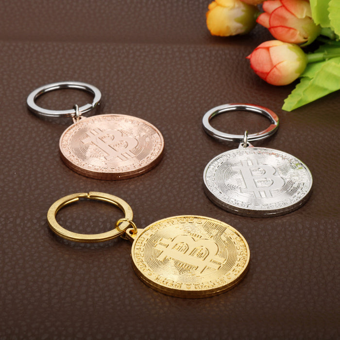 Jewelry WholesaleWholesale Alloy Bitcoin Keychain JDC-KC-GSAJ002 Keychains 昂杰 %variant_option1% %variant_option2% %variant_option3%  Factory Price JoyasDeChina Joyas De China