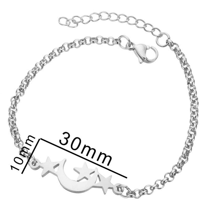 Wholesale Bracelet Titanium Steel Butterfly Christmas Snowflake Butterfly Adjustable JDC-BT-SS004