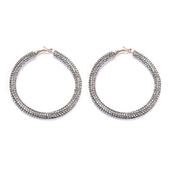 Jewelry WholesaleWholesale full diamond hoop earrings JDC-ES-QLan001 Earrings 千岚 %variant_option1% %variant_option2% %variant_option3%  Factory Price JoyasDeChina Joyas De China