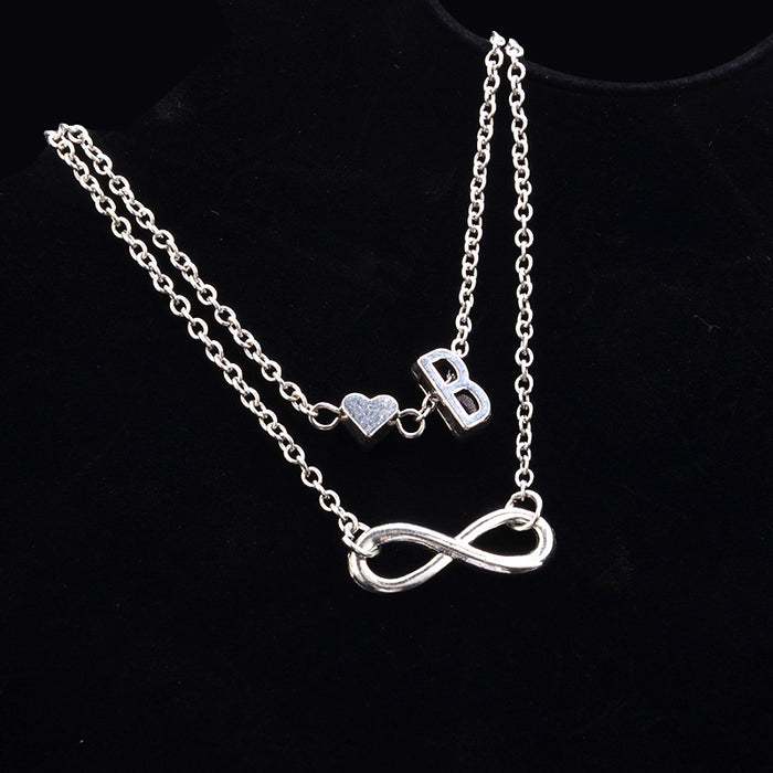 Wholesale love 26 letter alloy anklet JDC-AS-ZW007