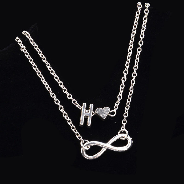 Wholesale love 26 letter alloy anklet JDC-AS-ZW007