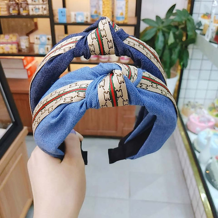 Wholesale solid color wide-brimmed fabric headband hair accessories JDC-HD-O402