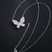 Jewelry WholesaleWholesale Girl Heart Butterfly Inlaid Zircon Necklace JDC-NE-Caos019 Necklaces 曹适 %variant_option1% %variant_option2% %variant_option3%  Factory Price JoyasDeChina Joyas De China