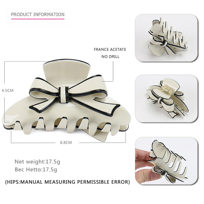 Wholesale Hair Clips Acetate Sheet Bow MOQ≥2 JDC-HC-jinhe005