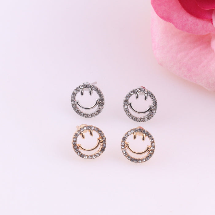 Wholesale Gold Alloy Smiley Earrings JDC-ES-dir006