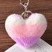 Jewelry WholesaleWholesale Imitation Rex Rabbit Fur Heart Pom Pom Keychain JDC-KC-FeiRun024 Keychains 飞润 %variant_option1% %variant_option2% %variant_option3%  Factory Price JoyasDeChina Joyas De China