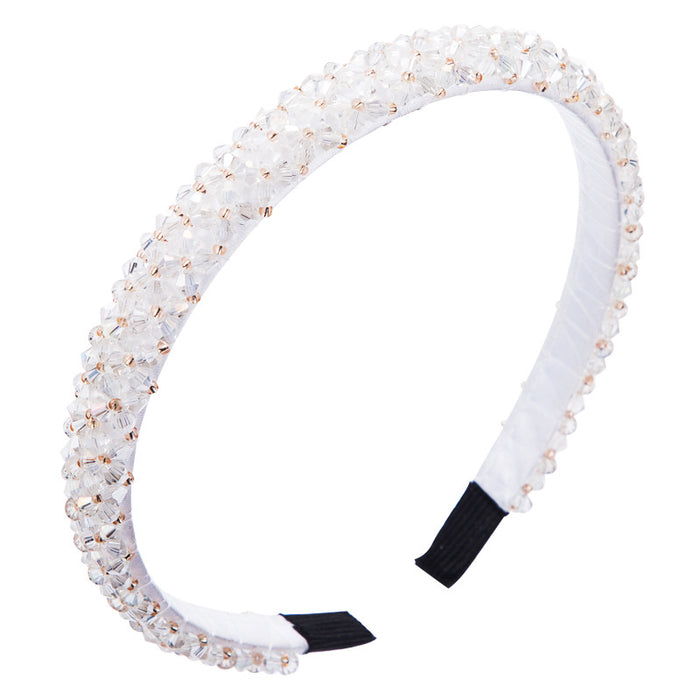 Jewelry WholesaleWholesale Fishing Line Beaded Fine Edge Fabric Inlaid Crystal Headband JDC-HD-hemin013 Headband 和鸣 %variant_option1% %variant_option2% %variant_option3%  Factory Price JoyasDeChina Joyas De China