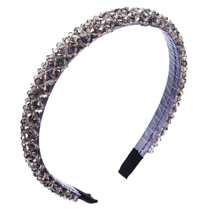 Jewelry WholesaleWholesale Fishing Line Beaded Fine Edge Fabric Inlaid Crystal Headband JDC-HD-hemin013 Headband 和鸣 %variant_option1% %variant_option2% %variant_option3%  Factory Price JoyasDeChina Joyas De China