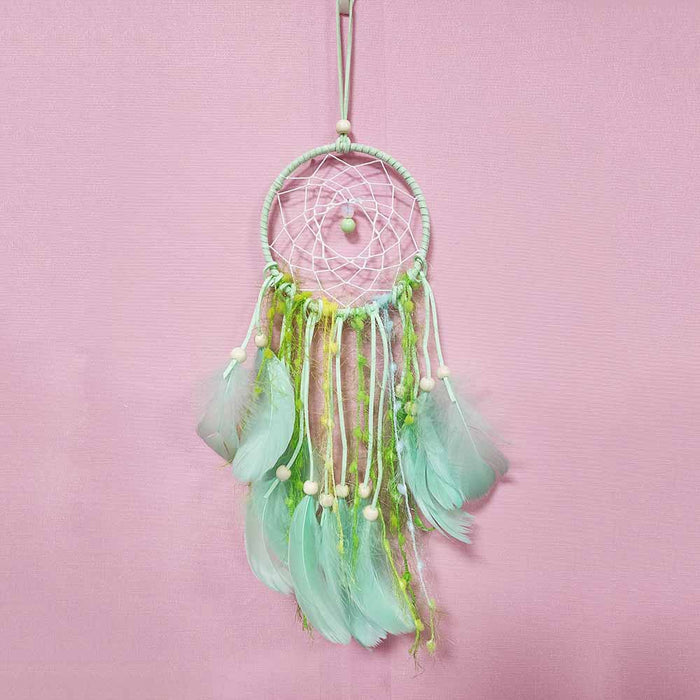 Jewelry WholesaleWholesale Feather Cotton Thread Wood Beads Love Dreamcatcher JDC-DC-MengS005 Dreamcatcher 萌颂 %variant_option1% %variant_option2% %variant_option3%  Factory Price JoyasDeChina Joyas De China