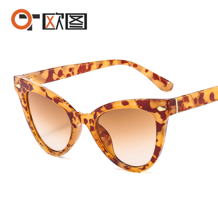 Wholesale Sunglasses PC Cat Eye Shape Color Grain JDC-SG-OuT038