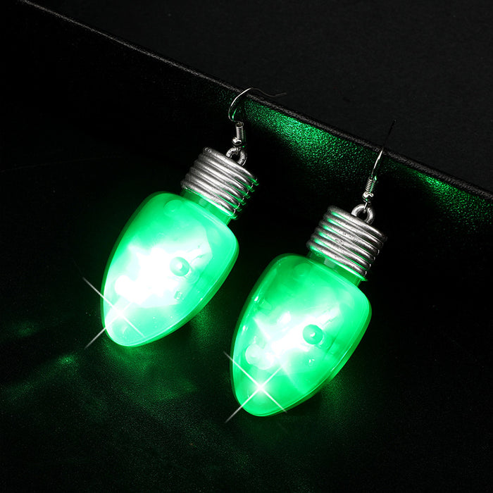 Wholesale Earrings Plastic Christmas Party LED Lights Glow JDC-ES-HSA001