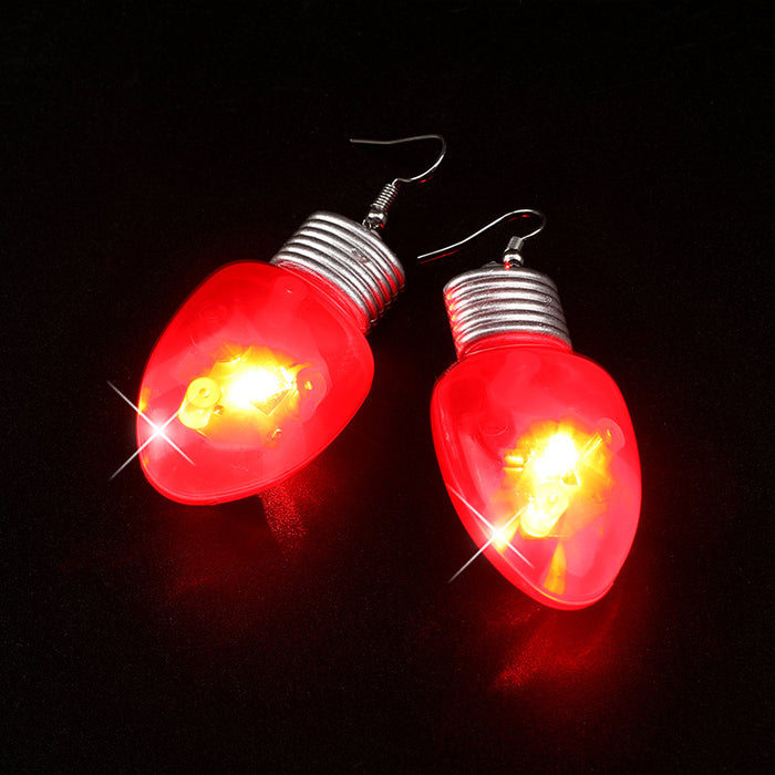 Wholesale Earrings Plastic Christmas Party LED Lights Glow JDC-ES-HSA001