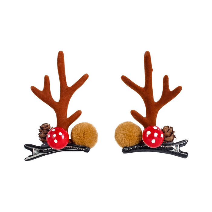 Wholesale Christmas Headwear Rabbit Ears Antlers New Year Hairpins Girls Hats Hairpins Children's Hair JDC-HD-tengZ001