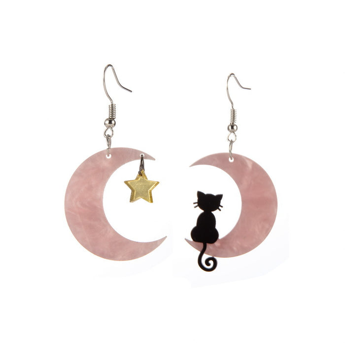 Jewelry WholesaleWholesale acrylic Moon Earrings JDC-ES-XUEP020 Earrings 雪帕 %variant_option1% %variant_option2% %variant_option3%  Factory Price JoyasDeChina Joyas De China