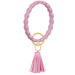 Jewelry WholesaleWholesale Wave Silicone Bracelet PU Tassel Wrist Keychain MOQ≥2 JDC-KC-SHong001 Keychains 尚宏 %variant_option1% %variant_option2% %variant_option3%  Factory Price JoyasDeChina Joyas De China