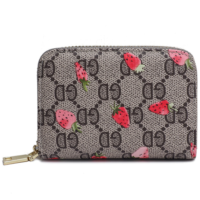 Jewelry WholesaleWholesale Storage Coin Bag Strawberry Fruit Zipper Ladies Wallet （F) JDC-WT-MiAn006 Wallet 米岸 %variant_option1% %variant_option2% %variant_option3%  Factory Price JoyasDeChina Joyas De China