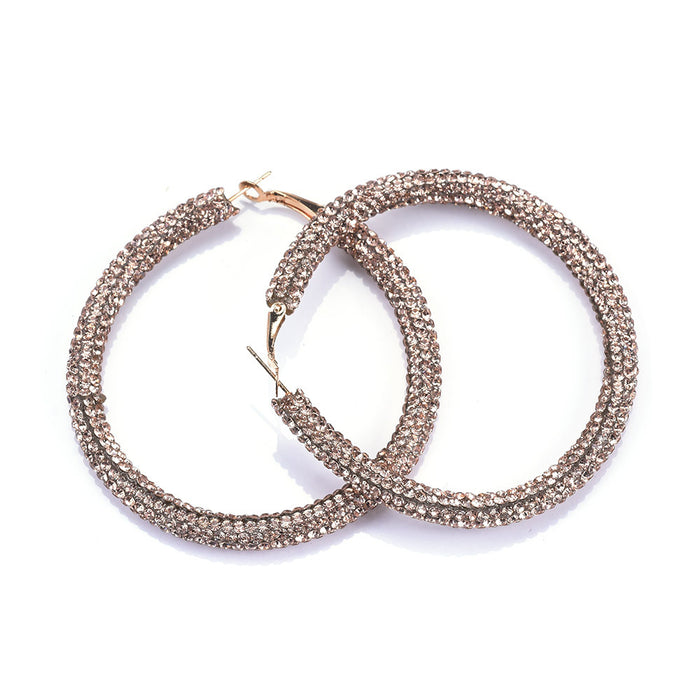 Jewelry WholesaleWholesale full diamond hoop earrings JDC-ES-QLan001 Earrings 千岚 %variant_option1% %variant_option2% %variant_option3%  Factory Price JoyasDeChina Joyas De China