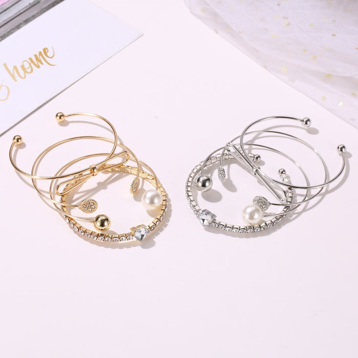 Jewelry WholesaleWholesale Rhinestone Love Bow Alloy Bracelet JDC-BT-A031 Bracelet 妙雅 %variant_option1% %variant_option2% %variant_option3%  Factory Price JoyasDeChina Joyas De China