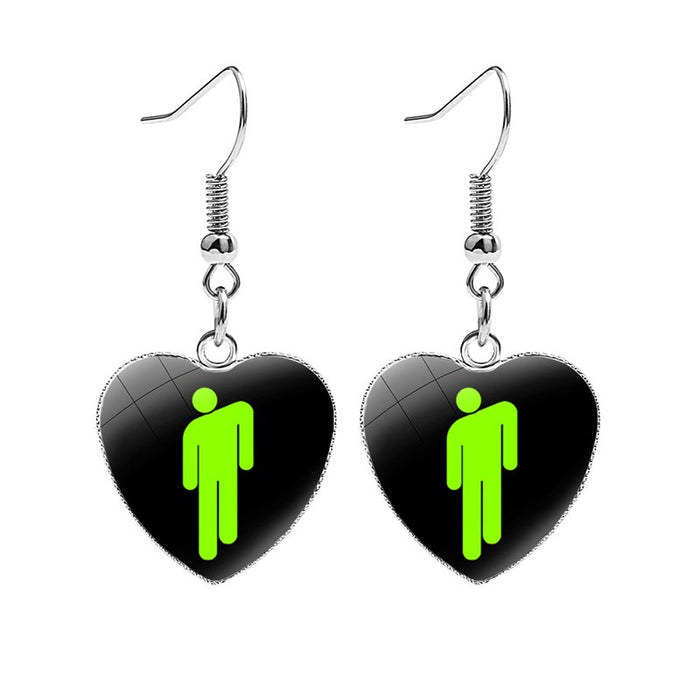 Wholesale Earrings Metal Love Time Gems Fan Souvenirs JDC-ES-NH018