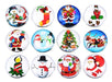 Jewelry WholesaleWholesale Random 18mm Glass Christmas Pattern Noosa DIY Snap Button Jewelry MOQ≥10 JDC-DIY-ShangC002 DIY 尚彩 %variant_option1% %variant_option2% %variant_option3%  Factory Price JoyasDeChina Joyas De China