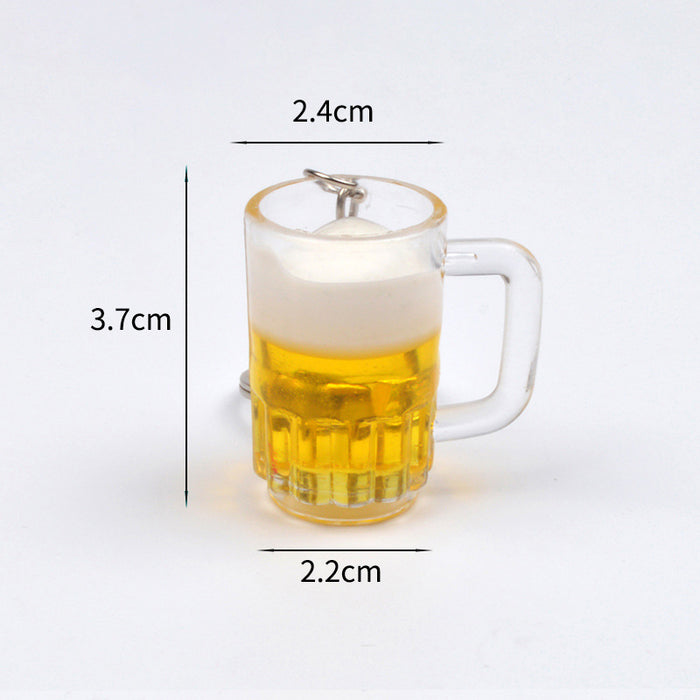 Jewelry WholesaleWholesale Acrylic Simulation Mini Beer Mug Keychain JDC-KC-SLi001 Keychains 胜丽 %variant_option1% %variant_option2% %variant_option3%  Factory Price JoyasDeChina Joyas De China