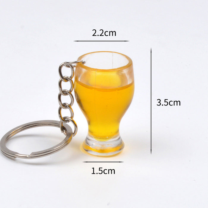 Jewelry WholesaleWholesale Acrylic Simulation Mini Beer Mug Keychain JDC-KC-SLi001 Keychains 胜丽 %variant_option1% %variant_option2% %variant_option3%  Factory Price JoyasDeChina Joyas De China