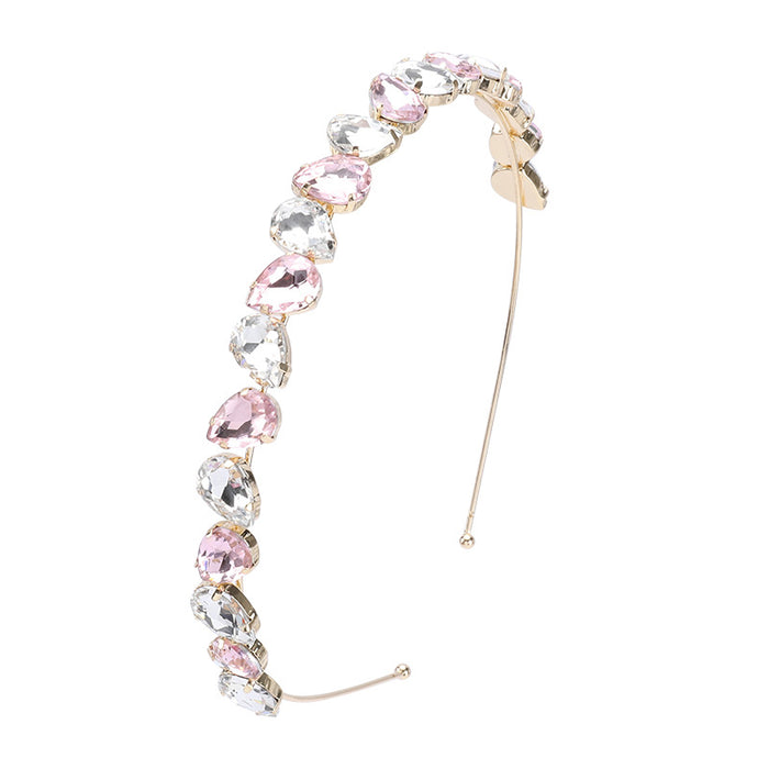 Jewelry WholesaleWholesale alloy rhinestone glass drill headband JDC-HD-JL068 Headband 氿乐 %variant_option1% %variant_option2% %variant_option3%  Factory Price JoyasDeChina Joyas De China