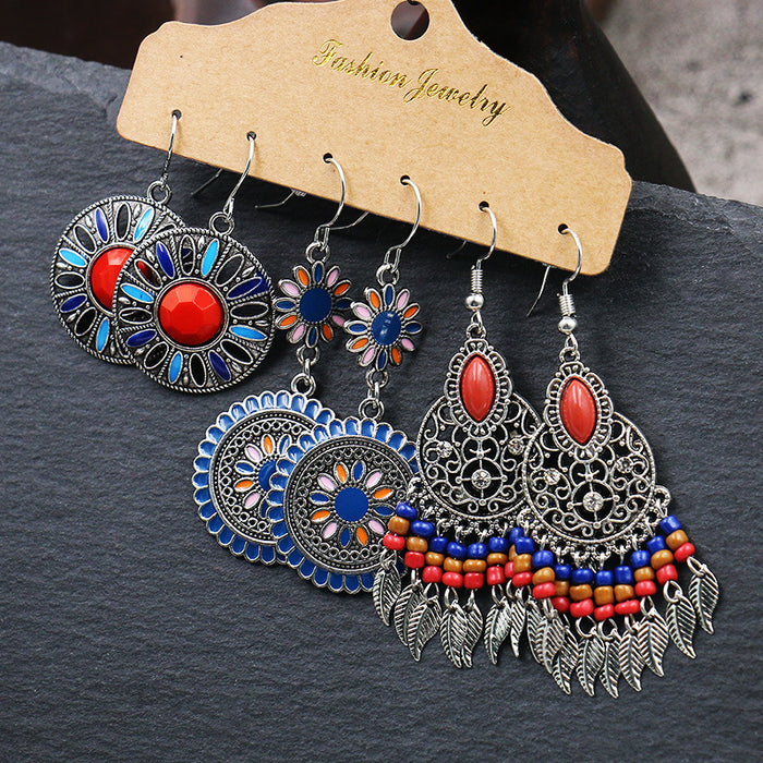 Wholesale set decoration creative drop shape alloy earrings JDC-ES-HH012