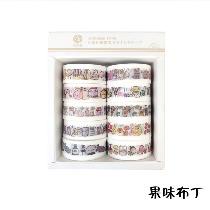 Wholesale Tape Paper Cartoon DIY Student 10pcs JDC-TP-WeiL002