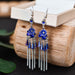 Jewelry WholesaleWholesale Rhinestone Small Flower Alloy Tassel Earrings JDC-ES-Daiq021 Earrings 黛茜 %variant_option1% %variant_option2% %variant_option3%  Factory Price JoyasDeChina Joyas De China